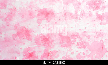 Farbe rot Aquarell auf weißem Hintergrund Stockfoto