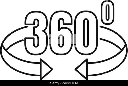 Neuronale 360 Grad Symbol. Umrisse neuronale 360 Grad vektor Symbol für Web Design auf weißem Hintergrund Stock Vektor