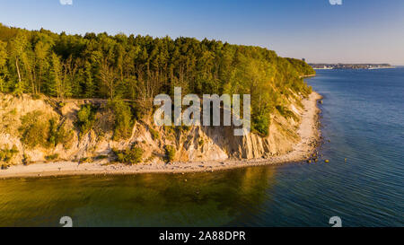 Luftaufnahme auf der berühmten Klippe in Gdynia Orlowo. Stockfoto