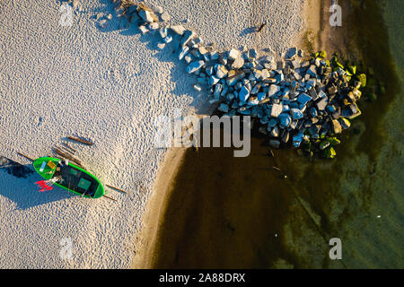 Luftaufnahme auf der berühmten Klippe in Gdynia Orlowo. Stockfoto