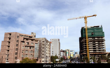 Die sich verändernden Skyline von Addis Abeba, Äthiopien. Stockfoto