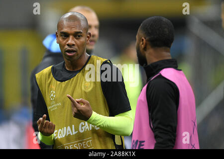 Mailand, Italien. 06 Nov, 2019. Fernandinho von Manchester City während der UEFA Champions League Spiel zwischen Atalanta und Manchester City im Stadio San Siro, Mailand, Italien. Foto von Giuseppe Maffia. Credit: UK Sport Pics Ltd/Alamy leben Nachrichten Stockfoto