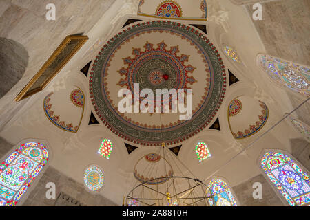 Innere der Kuppel, oder Shemsi Şemsi Pascha Moschee, Obereggingen, Istanbul, Türkei Stockfoto