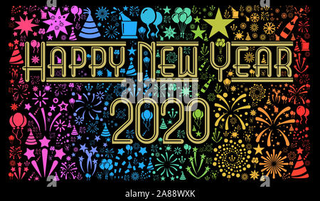 Frohes Neues Jahr 2020 Stockfoto