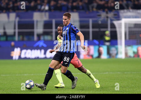 Mailand, Italien. 06. November 2019. Uefa Champions League Gruppe C Atalanta Bergamasca Calcio vs Manchester City FC. Mario Pasalic von Atalanta Bergamasca Calcio. Stockfoto