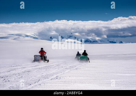 Eiszeit Expedition auf Vatnajökull, Vatnajökull National Park, Island. Unesco-Weltkulturerbe. Stockfoto