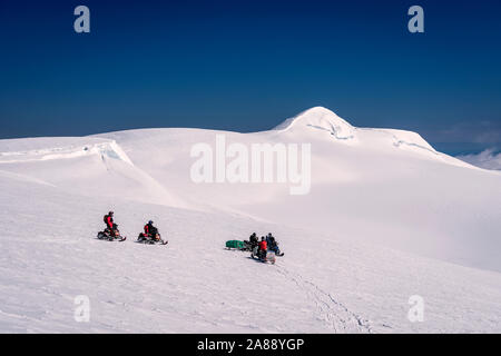 Eiszeit Expedition auf Vatnajökull, Vatnajökull National Park, Island. Unesco-Weltkulturerbe. Stockfoto