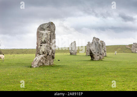 Standing Stones in Avebury, Wiltshire. Stockfoto