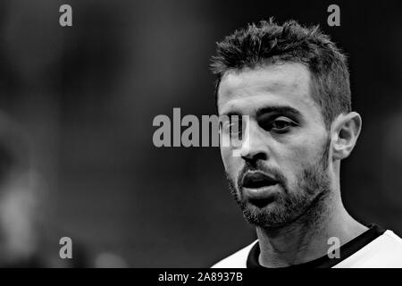 Bernardo Silva (Manchester City) während der Uefa Champions League die Gruppenphase dritten Match zwischen Atalanta 1-1 Manchester City an Giuseppe Meazza Stadion am November 06, 2019 in Mailand, Italien. Credit: Maurizio Borsari/LBA/Alamy leben Nachrichten Stockfoto