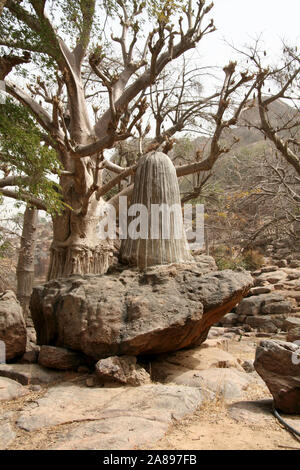 Der Dogon: Dorf der Tiogou (Bandiagara escarpment) Stockfoto