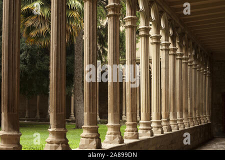 Balaguer (Lleida) Convento de Sant Domènec, Claustre, Kreuzgang Kloster, Kreuzgang aus dem 14. Jahrhundert, Stockfoto