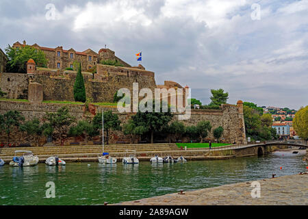 Festung, Château Royal de Collioure Stockfoto