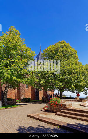 Katholischen Kloster Hohenburg, Hotel Restaurant Mont Sainte Odile, Klosteranlage Stockfoto