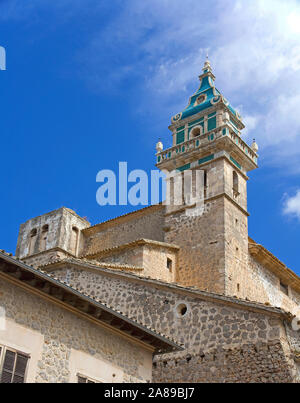 Die Kartause von Valldemossa, Region Comarca, Serra de Tramuntana, Mallorca, Balearen, Spanien Stockfoto