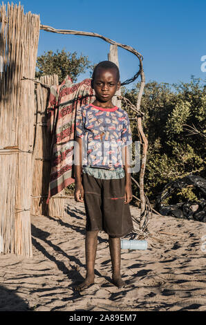 Die Armut in den afrikanischen Familien Mosambik Stockfoto