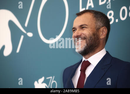 Venedig, Italien - 30 AUGUST 2019: Massimiliano Gallo nimmt 'Il sindaco Del Rione Sanita' Fotoshooting während des 76. Filmfestival von Venedig Stockfoto