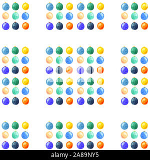 Nahtlose Muster mit Aquarell Weihnachtskugeln. Zu Design und Dekor Hintergründe, Banner, Flyer. Stockfoto