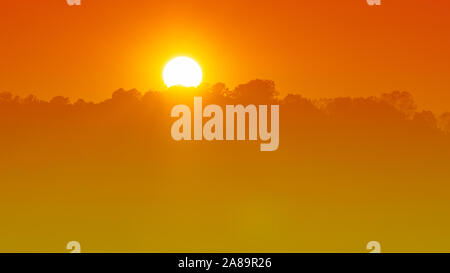 Einen warmen Ton Blick auf den Sonnenuntergang. Stockfoto