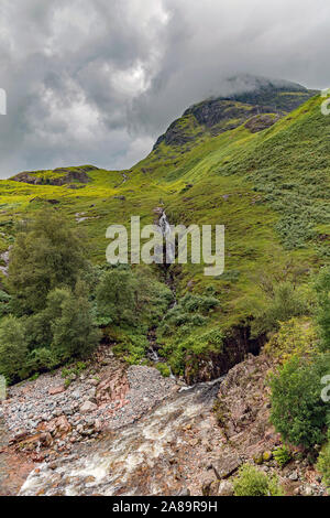 Glencoe Wasserfall - Seite fällt, Kinlochleven, Schottland Stockfoto