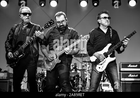 Juli 4, 2019, Moapa Nevada, Blue Oyster Cult auf der Bühne im Moapa Event Center in Moapa, Nevada. Stockfoto