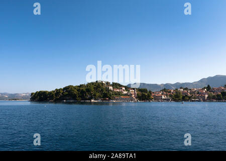 Morgen im Uvala Luka Cavtat Cavtat (Hafen), Dubrovnik-Neretva, Kroatien Stockfoto