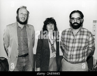 Francis Ford Coppola amerikanischen Filmregisseur mit Frau Eleonor und der Erzeuger der Pate Tom Stenberg t links Stockfoto