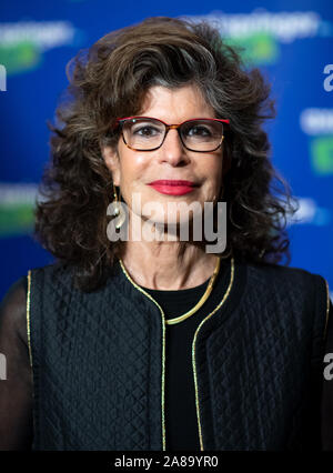 Berlin, Deutschland. 07 Nov, 2019. Die preisträgerin Shoshana Zuboff steht in der Springer Haus anlässlich der Präsentation des Axel Springer Award. Zuboff wirft einen kritischen Blick auf die Auswirkungen der Internet Economy. Die Laudatio hält der Präsident der EU-Kommission gehalten, so von der Leyen. Die Axel Springer Media Group vergibt den Preis zum vierten Mal. Unter den früheren Preisträgern waren Facebook Gründer Zuckerberg und Amazon Chef Bezos. Quelle: Bernd von Jutrczenka/dpa/Pool/dpa/Alamy leben Nachrichten Stockfoto