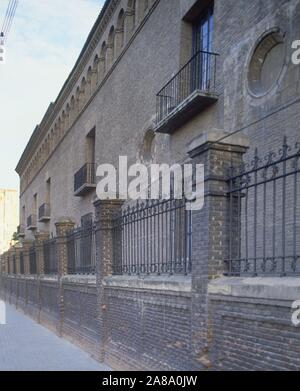 REJA DE LA FACHADA DEL EBRO. Lage: ERZBISCHOEFLISCHES PALAIS. SARAGOSSA. Saragossa Zaragoza. Spanien. Stockfoto