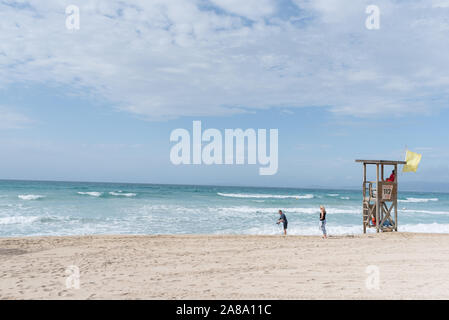 Life guard Station in Spanien El Arenal Stockfoto