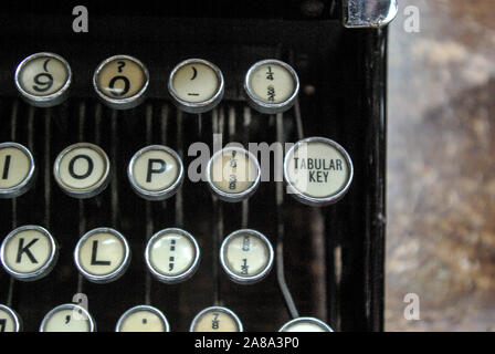 Detail der Schreibmaschine Tasten Stockfoto