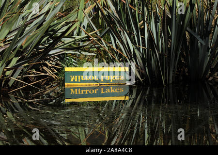Lake Matheson Mirror Lake Neuseeland Stockfoto