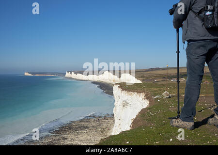 Sieben Schwestern Klippen in East Sussex, UK. Stockfoto