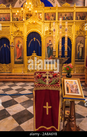 Der Altar in der Kirche der Heiligen Maria Verkündigung, Dubrovnik, Dalmatinische Küste, Kroatien Stockfoto