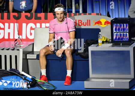 Mailand, Italien. 5 Nov, 2019. Casper ruudduring Next Gen ATP-Finale - Turnier Runde - Casper Ruud vs Miomir KecmanoviÃ"'', Tennis Internationals in Mailand, Italien, 05. November 2019 - LPS/Alessio Tarpini Credit: Alessio Tarpini/LPS/ZUMA Draht/Alamy leben Nachrichten Stockfoto