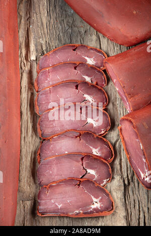 Türkische Schinken, Rauchfleisch (kayseri pastirma) Stockfoto