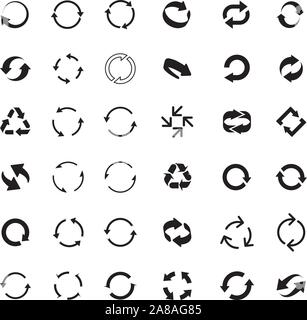 Der Vektor Pfeile für das Web. Übersicht aktualisieren und neu Laden Pfeile. Stock Vektor
