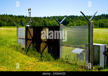 Ehemalige Grenzzaun der innerdeutschen Grenzen DDR Deutschland in Behrungen Stockfoto