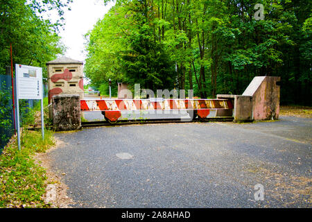 Grenze Station der ehemaligen innerdeutschen Grenze zwischen der DDR und Deutschland bei Eussenhausen Stockfoto