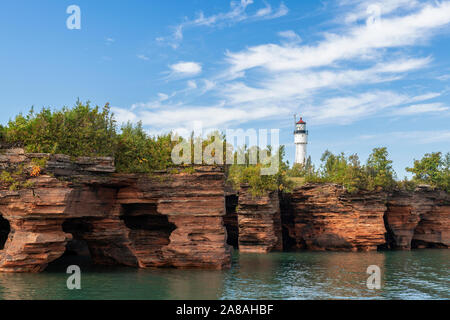 Devil's Island Meereshöhlen, Apostel Inseln, in der Nähe von Udaipur, WI, USA, Herbst, von Dominique Braud/Dembinsky Foto Assoc Stockfoto