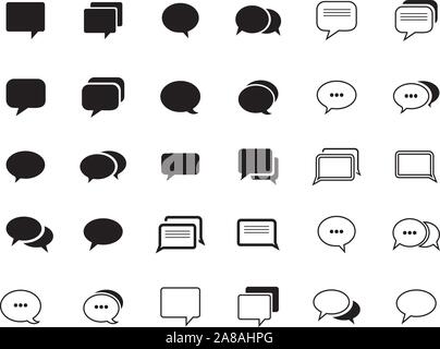 Satz von comic Sprechblasen. Vector Illustration und grafische Elemente. Stock Vektor