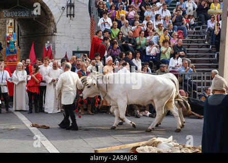 Calendimaggio 2009 - Mittelalterliches Fest in Assisi, Italien, Europa Stockfoto