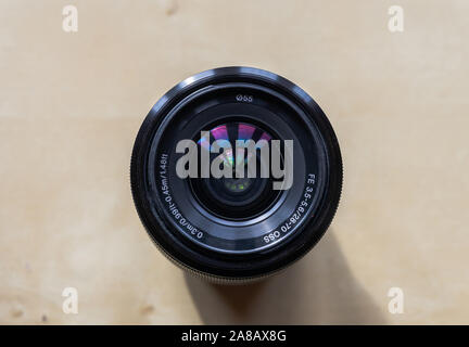 Digitale Vollformat Kamera von oben Stockfoto