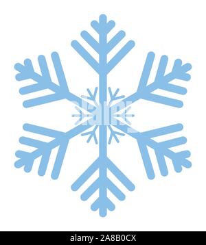 Schneeflocke Symbol blau | Ice Crystal Winter Symbol | Weihnachten | Weihnachten anmelden Stock Vektor