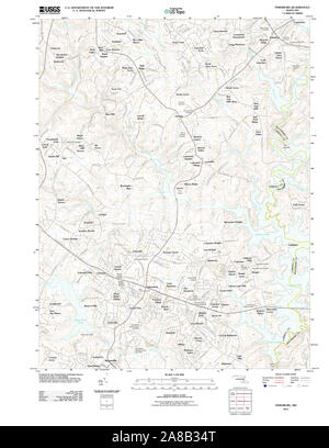 USGS TOPO Karte Maryland MD Finksburg 20110630 TM Stockfoto