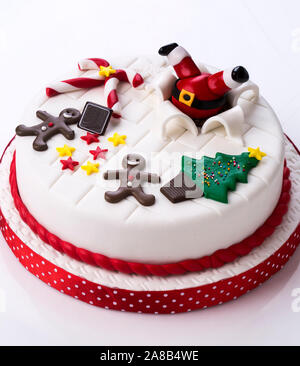 Weihnachten fondant Kuchen Stockfoto