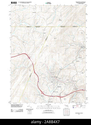 USGS TOPO Karte Maryland MD Frostburg 20110621 TM Stockfoto