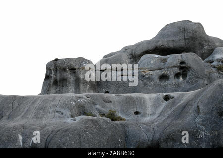 Full Frame Bild von Kalksteinfelsen Castle Hill auf der Südinsel von Neuseeland Stockfoto