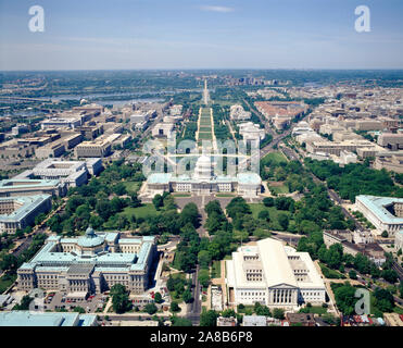Luftaufnahme von Gebäuden in einer Stadt, Washington DC, USA Stockfoto