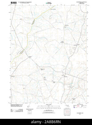 USGS TOPO Karte Maryland MD Goldsboro 20110805 TM Stockfoto