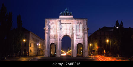 Triumphbogen, das Siegestor, München, Bayern, Deutschland Stockfoto